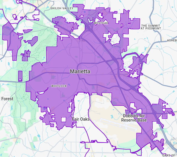Map of Marietta