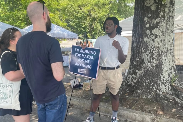 Sam Foster at the Marietta Farmers Market